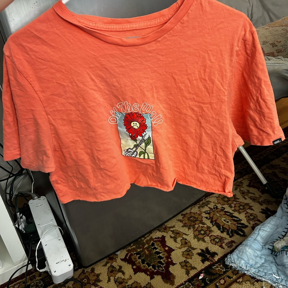 Vans Orange Graphic Crop Top